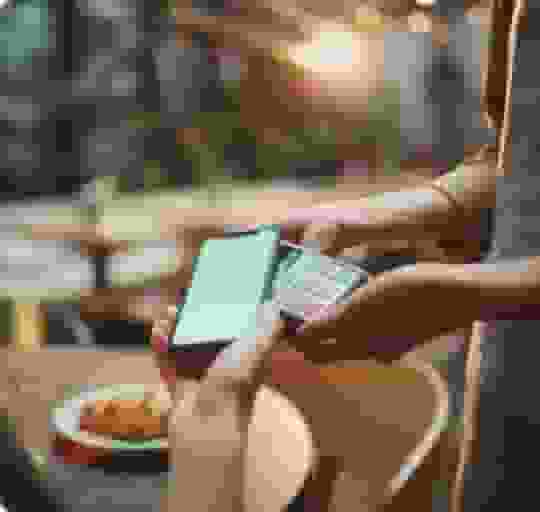 people paying a bill