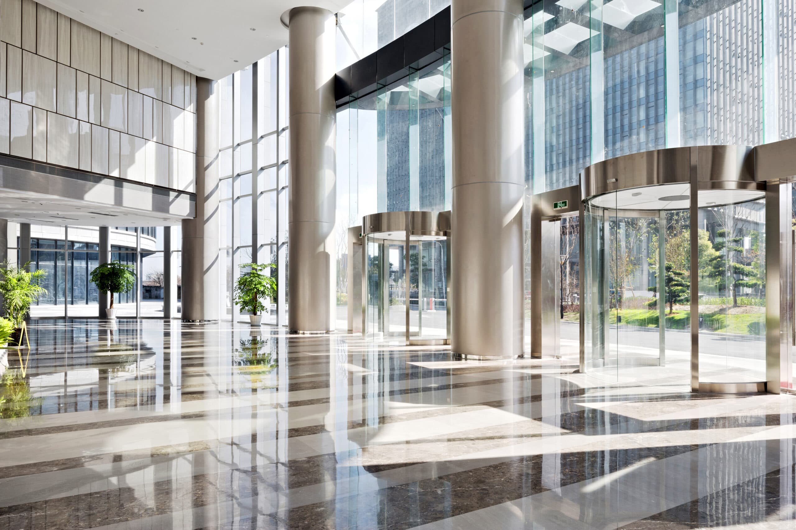 empty hall in the modern office building.