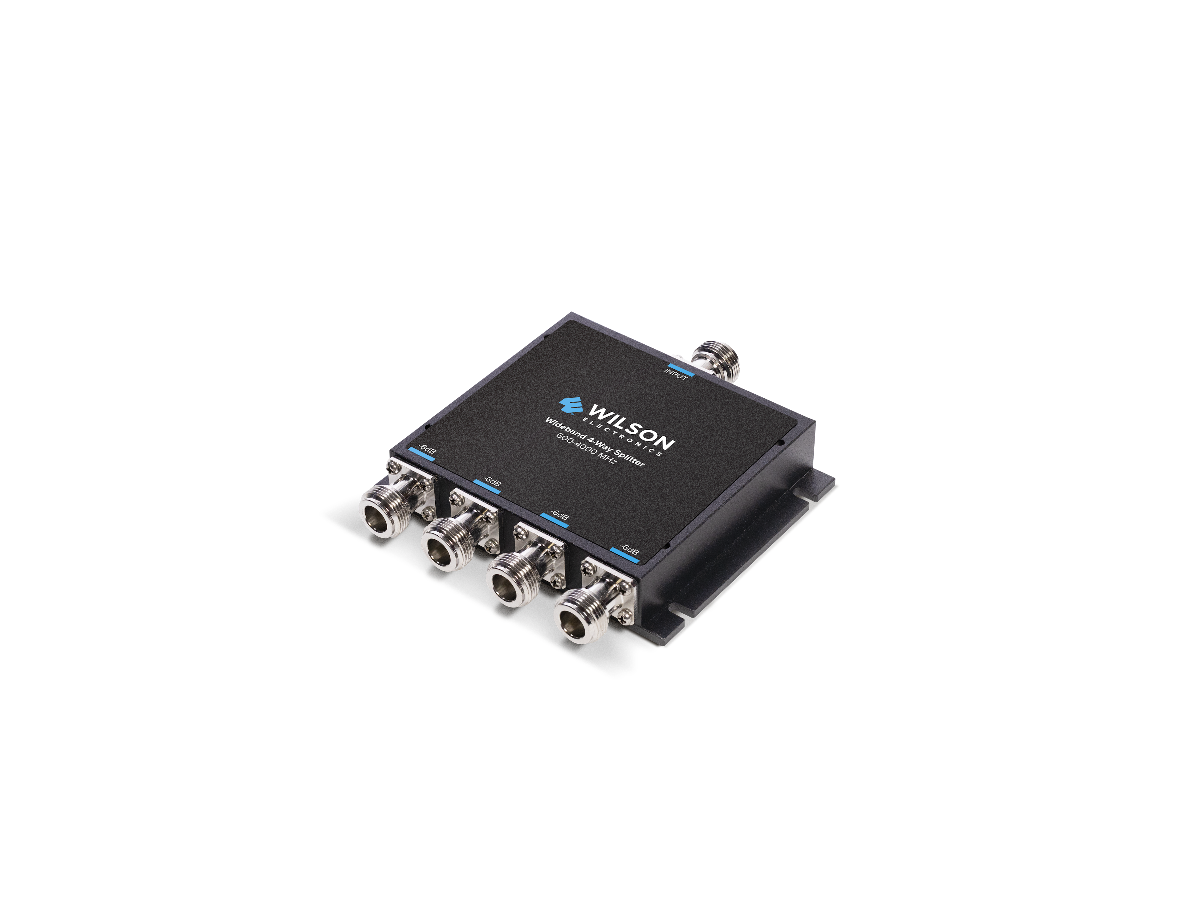 -6 dB 4-Way Splitter 600-4000 MHz (50 Ohm) table top view