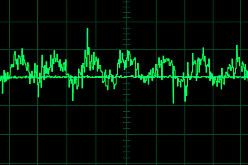 the electric signal displayed on the screen of an oscillograph